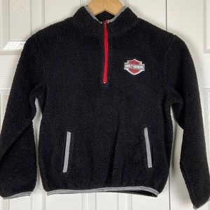 Harley Davidson quarter zip fleece pull over girls 7/8